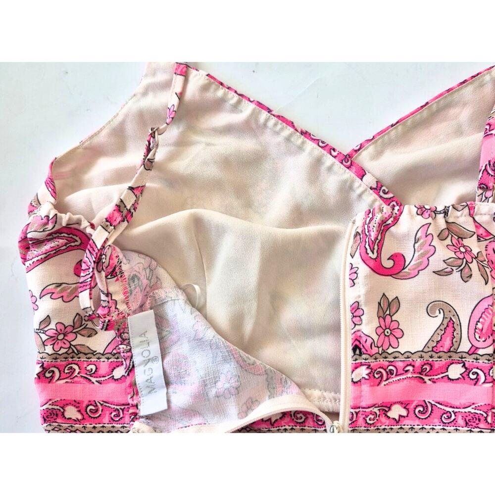 Magnolia Pink Paisley Crop Cami Top - Picture 6 of 6
